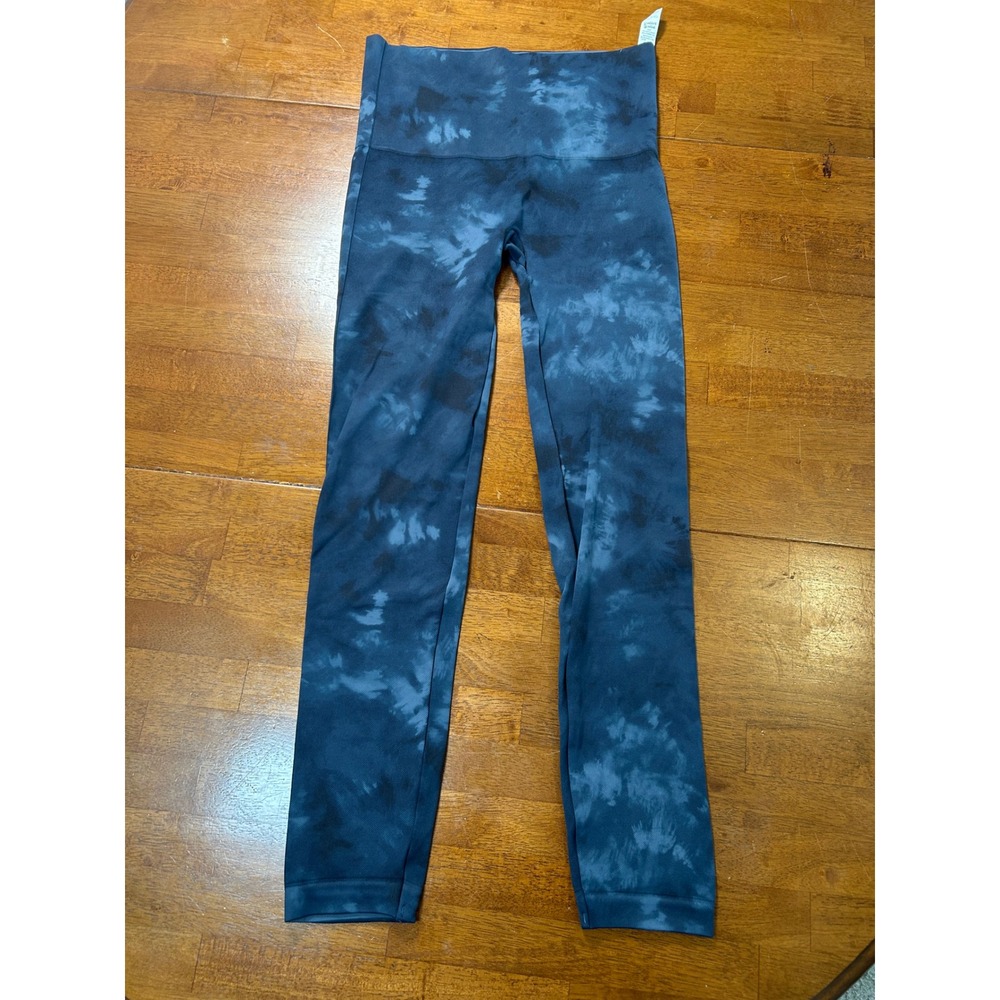 Spanx Leggings Womens XL Blue Tie Dye Look At Me Now Seamless High Waist Active